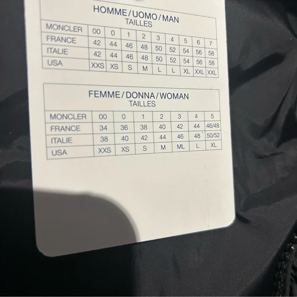 Men’s MONCLER maya GIUBBOTTO faux trimmed quilted jacket size 4/large US - Picture 12 of 13